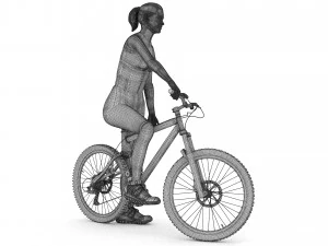 Sportive Biker 4K 3D Model