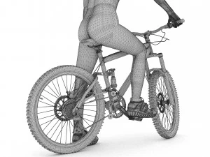 Sportive Biker 4K 3D Model