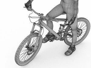Sportive Biker 4K 3D Model