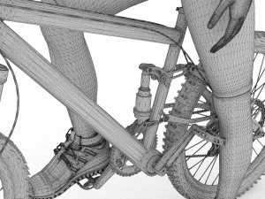 Sportive Biker 4K 3D Model
