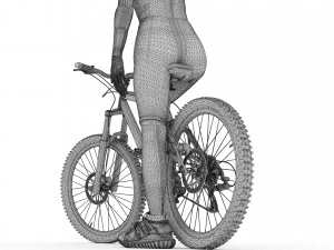 Sportive Biker 4K 3D Model