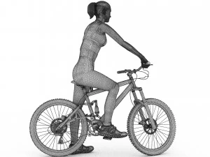 Sportive Biker 4K 3D Model