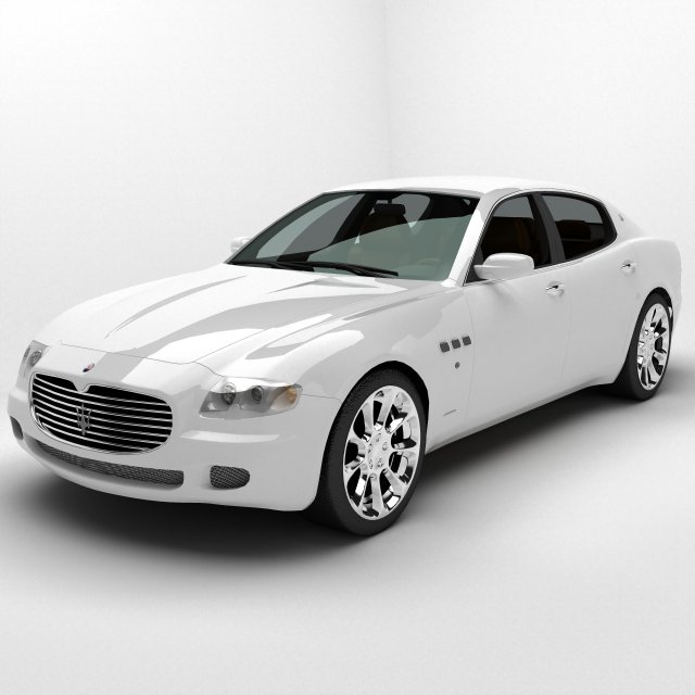 Maserati Quattroporte 4K 3D Model .c4d .max .obj .3ds .fbx .stl .blend 