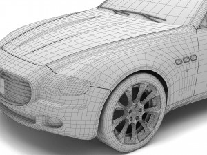Maserati Quattroporte 4K 3D Model