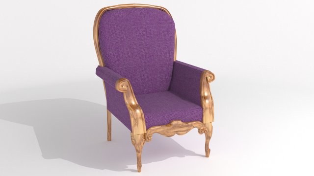 Armchair Classy 4K 3D Modell .c4d .max .obj .3ds .fbx .stl .blend