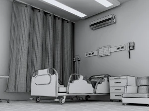 Hospital Room 6 - 4K 3D Model
