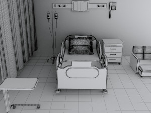 Hospital Room 6 - 4K 3D 模型