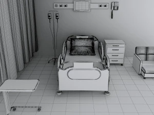 Hospital Room 6 - 4K 3D Model