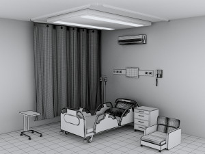 Hospital Room 6 - 4K 3D 模型