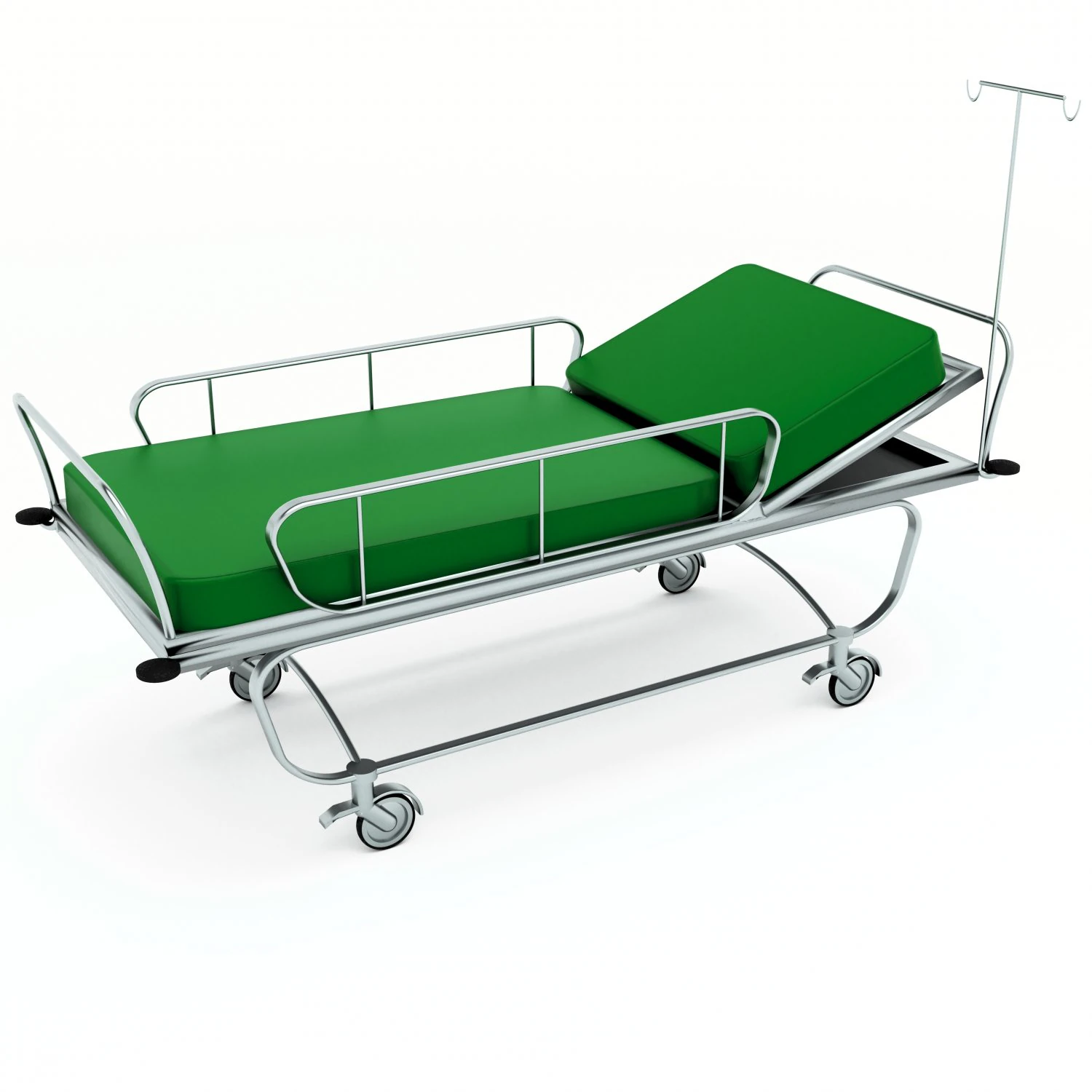 Emergency Stretcher 4K 3D Model .c4d .max .obj .3ds .fbx .stl .blend 