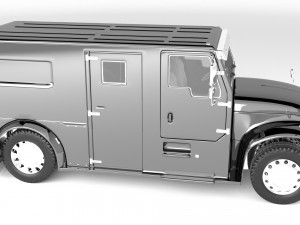 Armored Truck 4K 3D Model