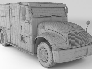 Armored Truck 4K 3D Model