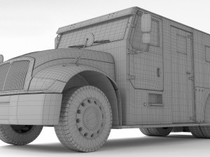 Armored Truck 4K 3D Model