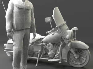 Lowrider Cop 4K 3D Model