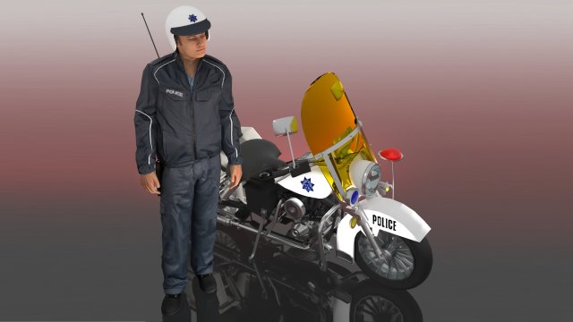 Lowrider Cop 4K 3Dモデル .c4d .max .obj .3ds .fbx .stl .blend