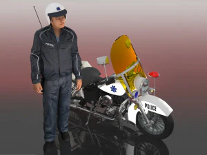 Policía Lowrider 4K Modelo 3D