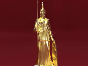 Athena Statue 3D Model