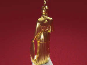 Athena Statue 3D Model