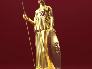Athena Statue 3D Model