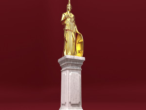 Athena Statue 4K 3D 모델