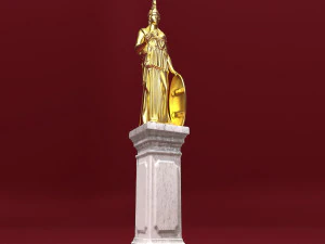 Athena Statue 3D Model