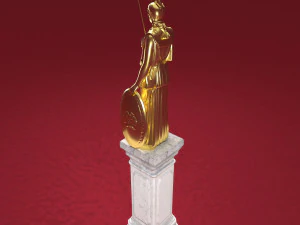 Athena Statue 3D Model