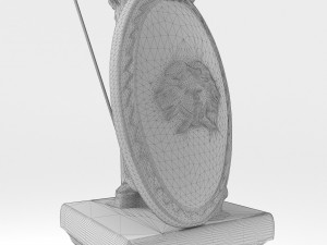 Athena Statue 4K 3D 모델