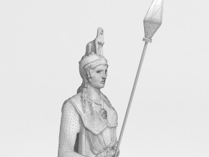 Athena Statue 4K 3D 모델