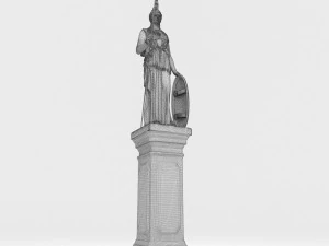 Athena Statue 3D Model