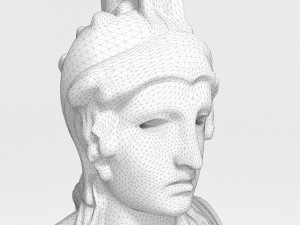 Athena Statue 4K 3D 모델
