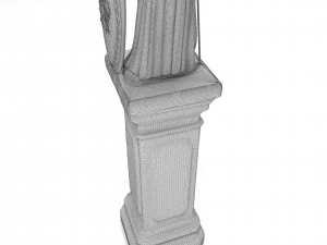 Athena Statue 3D Model