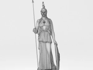 Athena Statue 3D Model