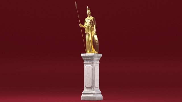 Athena Statue 4K 3D 모델 .c4d .max .obj .3ds .fbx .stl .blend