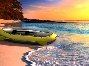 Tandem Canoe 4K 3D Model