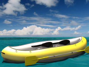Tandem Canoe 4K 3D Model