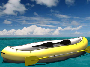 Tandem Canoe 4K 3D Model