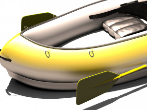Tandem Canoe 4K 3D Model