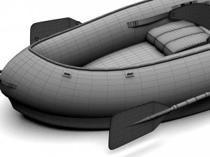 Tandem Canoe 4K 3D Model