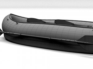 Tandem Canoe 4K 3D Model