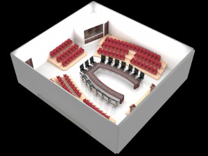Meeting Saloon and Simultane Room 3D Model