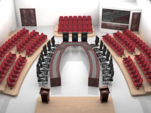 Meeting Saloon and Simultane Room 3D Model