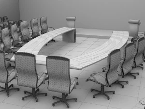 Meeting Saloon and Simultane Room 3D Model