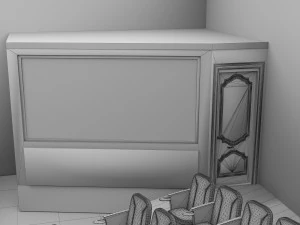 Meeting Saloon and Simultane Room 3D Model