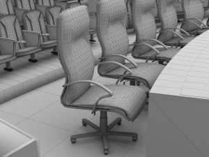 Meeting Saloon and Simultane Room 3D Model