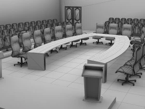 Meeting Saloon and Simultane Room 3D Model