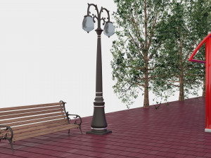 Tram and Station 4K 3D Model