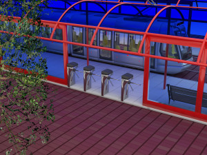 Tram and Station 4K 3D Model