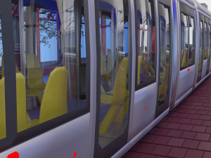 Tram and Station 4K 3D Model