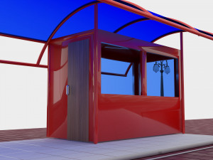 Tram and Station 4K 3D Model