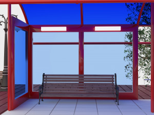 Tram and Station 4K 3D Model